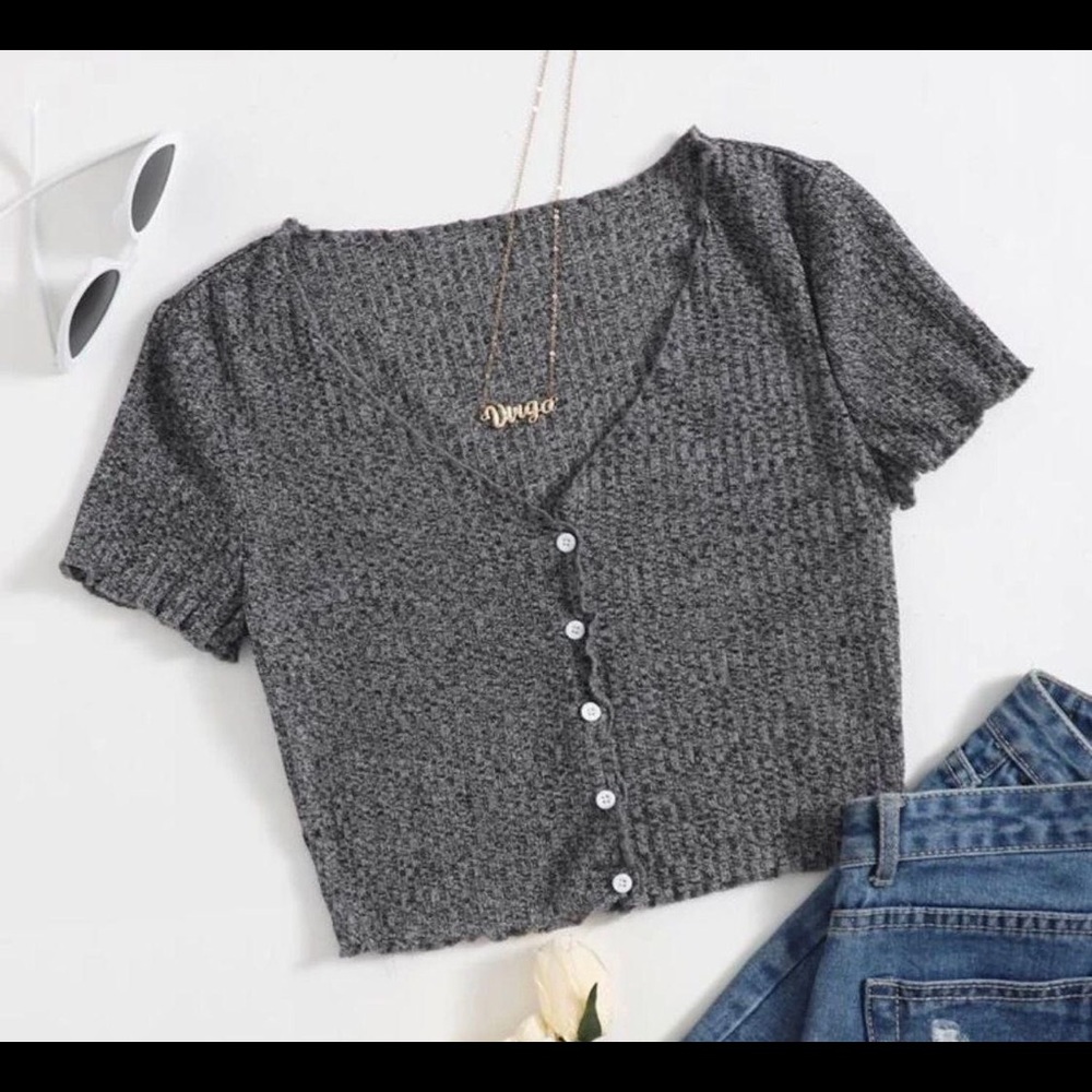 Button up crop top